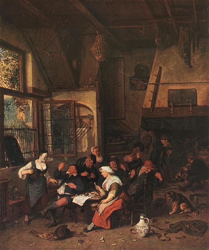 DUSART, Cornelis Tavern Scene sdf oil painting image